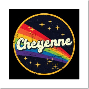 Cheyenne // Rainbow In Space Vintage Grunge-Style Posters and Art